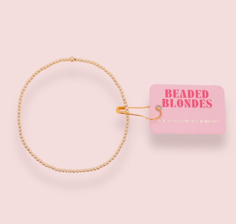 BB KIDS by Beaded Blondes 2MM Gold Beaded Bracelet
