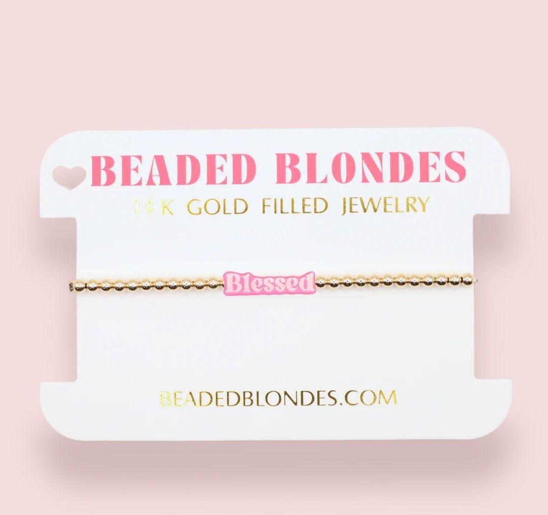 Beaded Blondes Blessed BB Bracelet-Standard 6.75 inch