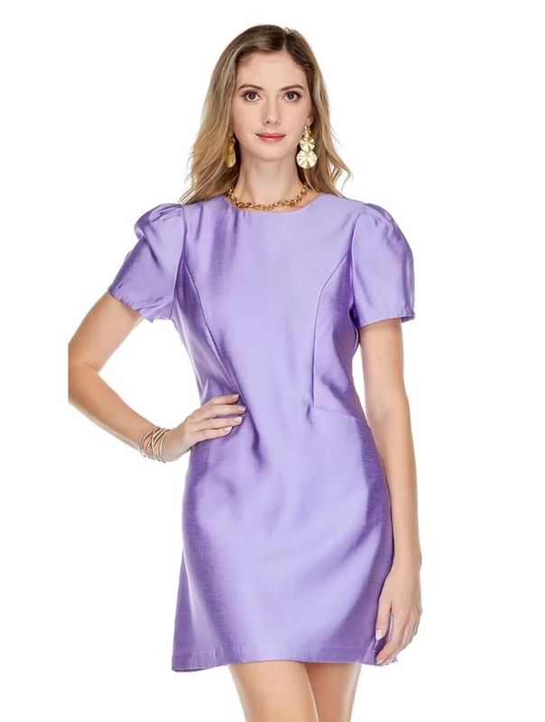 Jade 72C9956 Fitted Short Sleeve Dress-Lilac