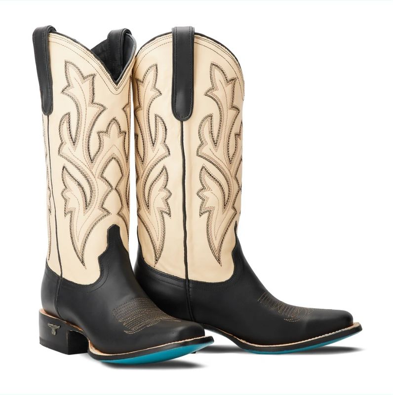 Lane Boots Classic Square-Jet Black/Pale Ivory