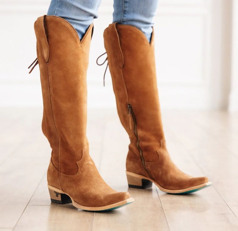 Lane Boots Olivia Jane KneeHigh Corset-ToffeeSuede