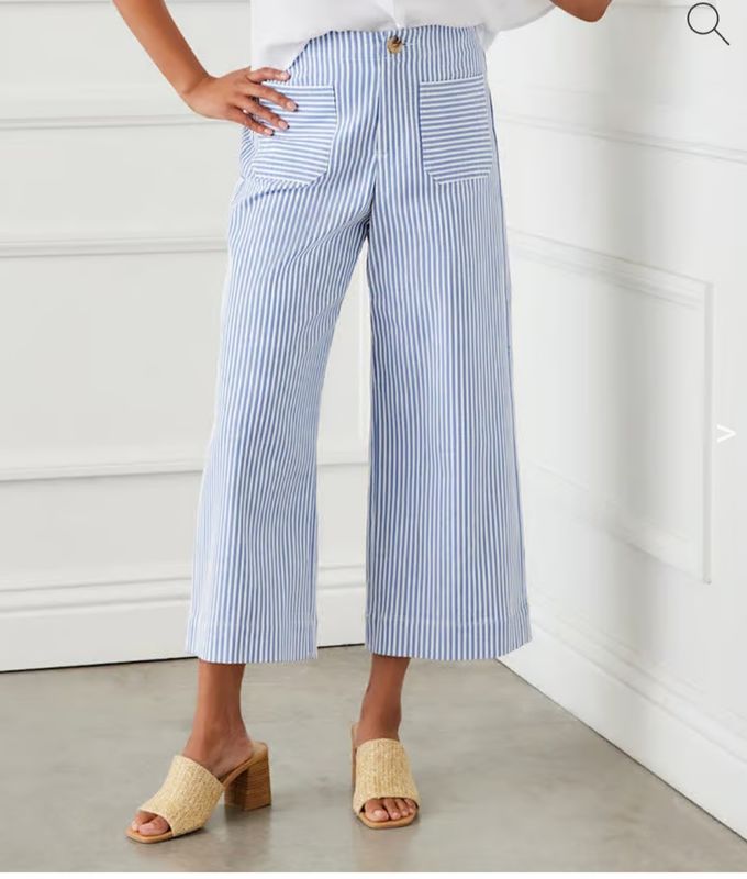 Karen Kane 1L27500 Cropped Pant-Stripe