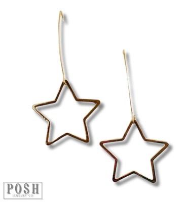 Pink Panache 9PE384G-205 Star Charm Earring on Hook