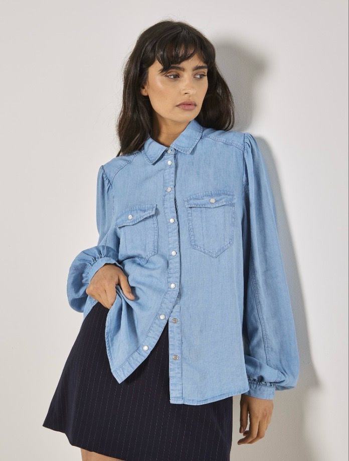 Apricot 964945 Lyocell Western Denim Shirt