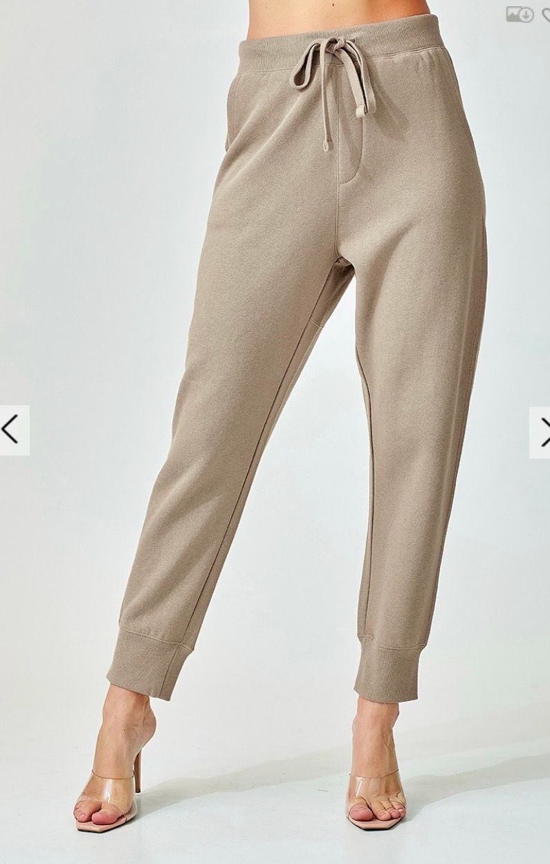 Risen RDLP7013 Soft Knit Jogger Pants-Sand