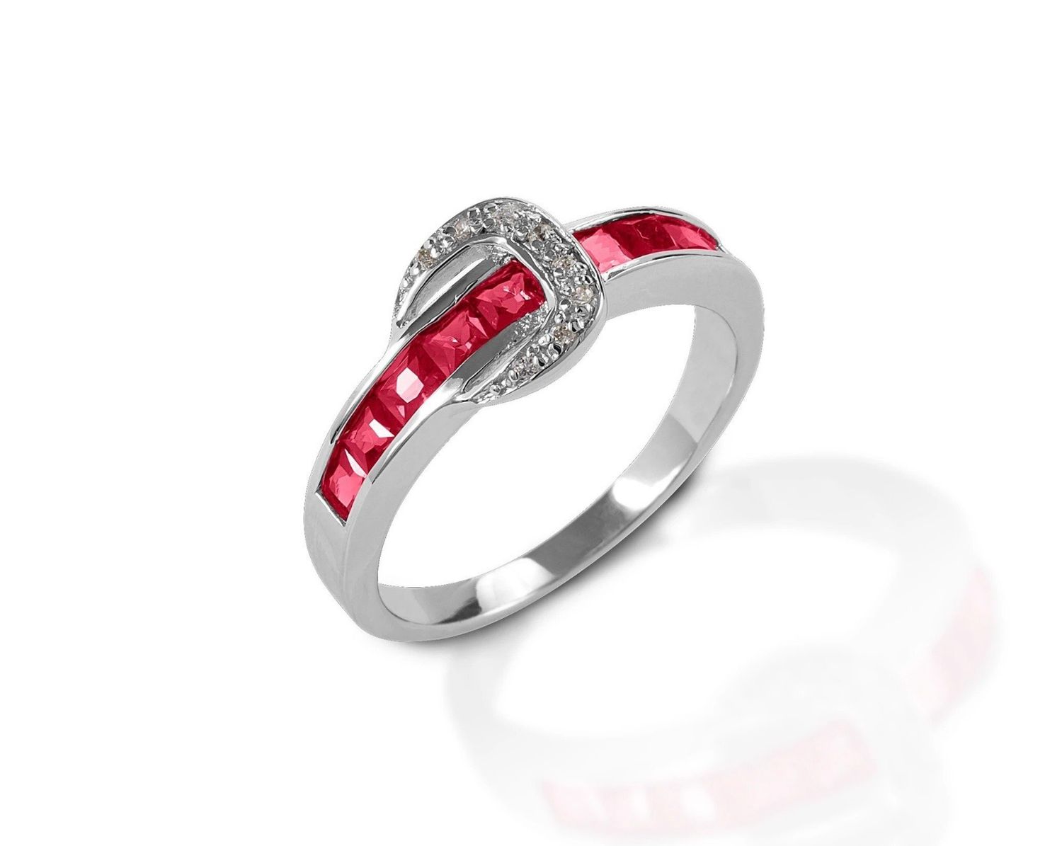 Kelly Herd 4L SM Red Buckle Ring Sterling Silver