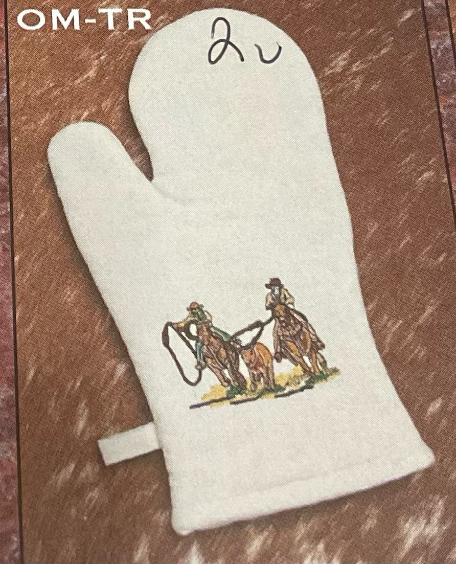 West Creation OM-TRm7x12&quot; Oven mitt pair-TEAM ROPER