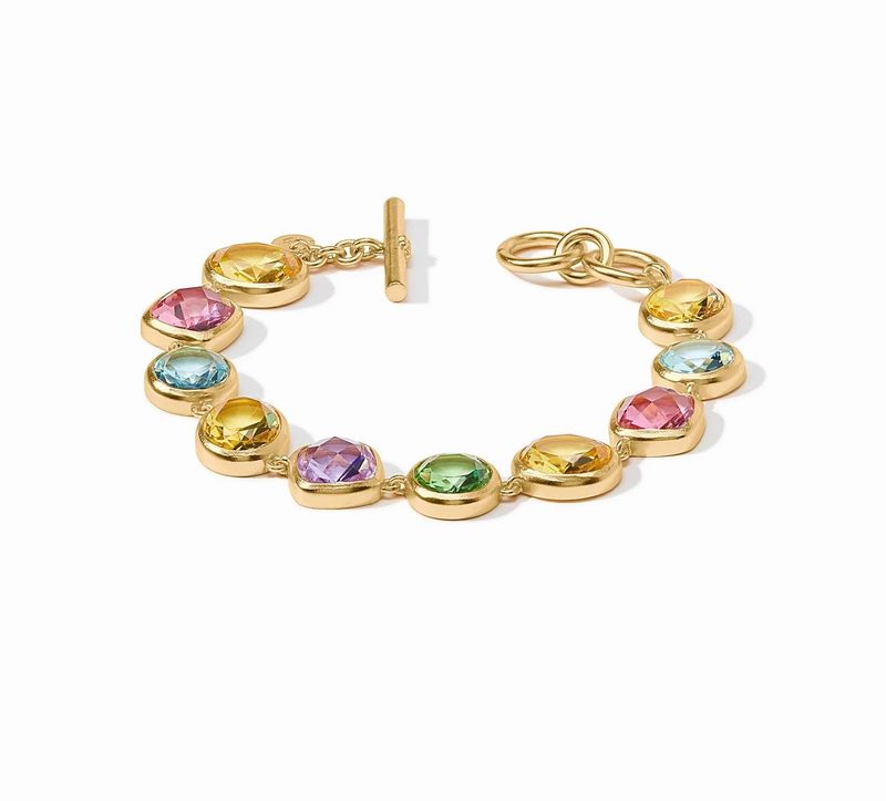 Julie Vos BL242GML00 Kaleidoscope Tennis Bracelet-Multi Stone-O/S