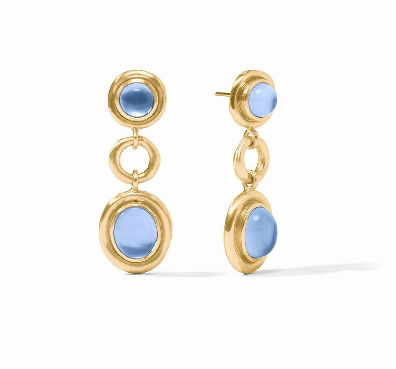 Julie Vos ER989GICA00 Wave Tier Earring-Iridescent Chalcedony Blue-O/S