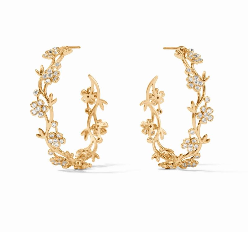 Julie Vos HP101GCZ-L Laurel Hoop-Cubic Zirconia-L