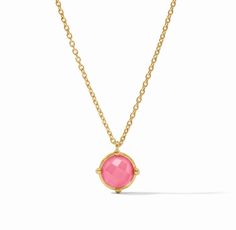 Julie Vos N478GIPP00 Honeybee Solitaire Necklace-Iridescent PeonyPink-O/S