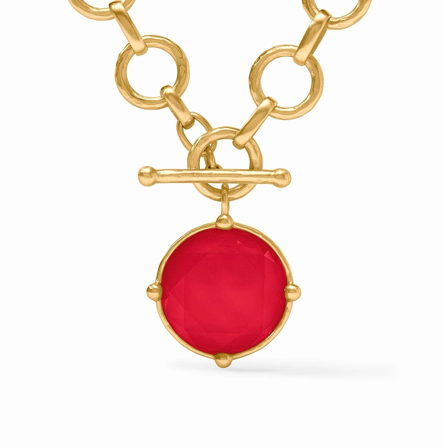 Julie Vos N327GIST00 Honeybee Statement Necklace-Iridescent Strawberry-O/S