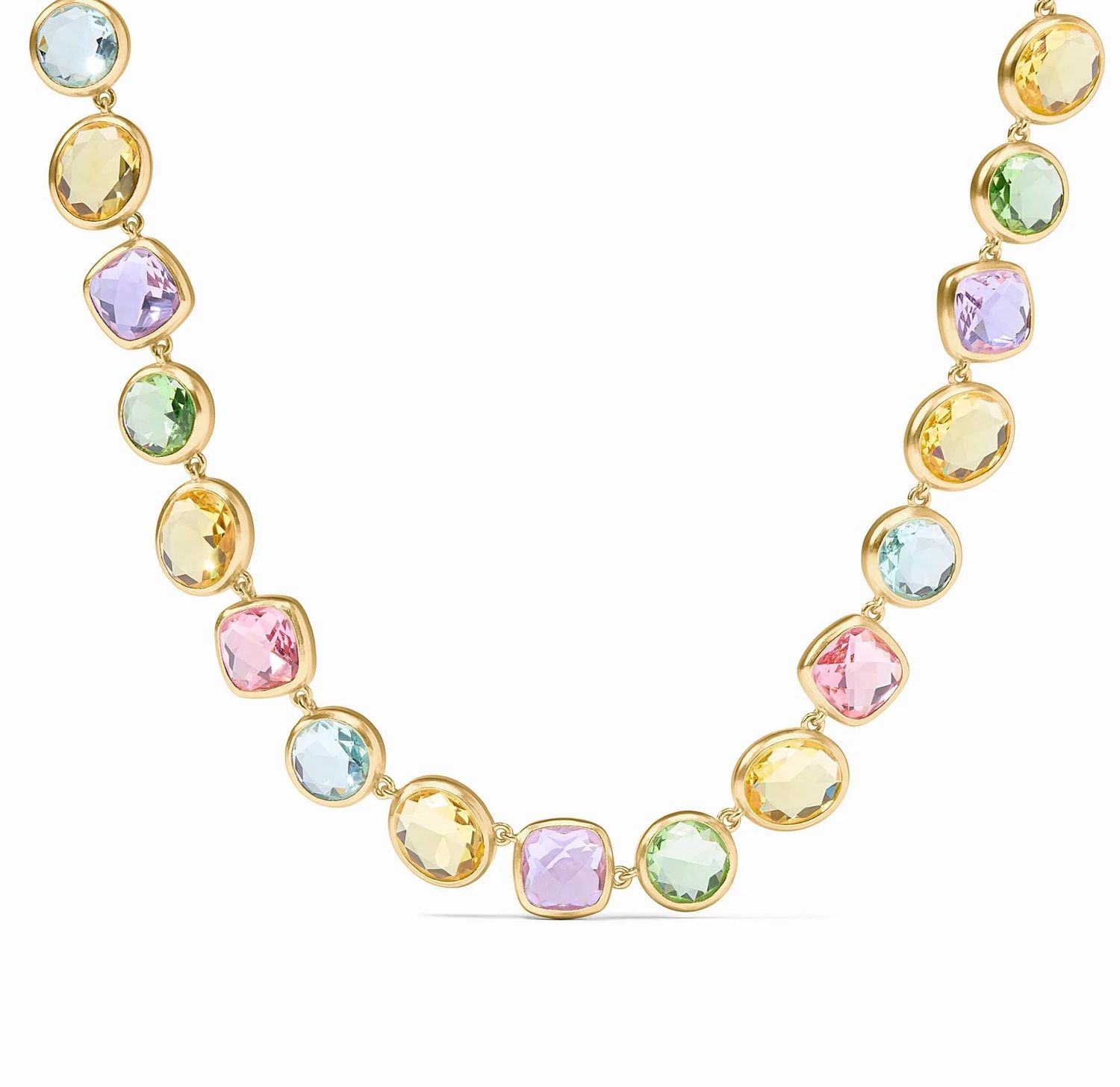 Julie Vos N551GML00 Kaleidoscope Tennis Necklace-Multi Stone-O/S