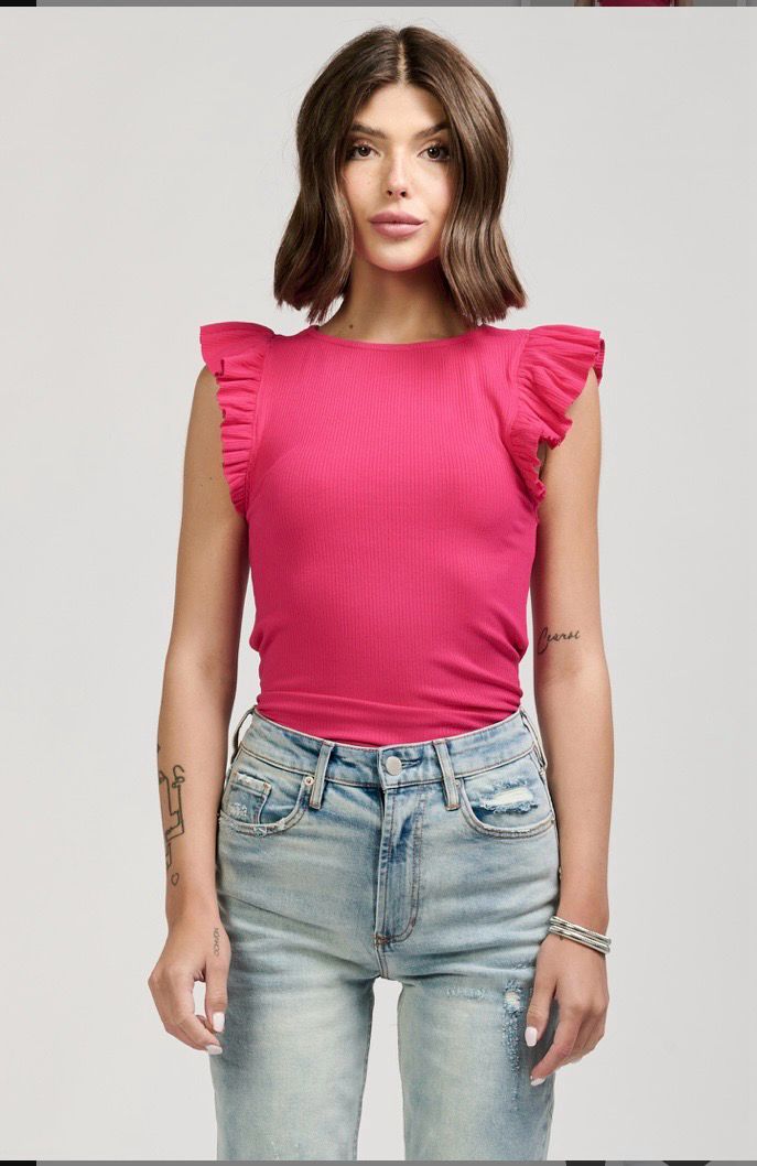 Another Love VCKN1753PIP Akiko Ruffle Sleeve Pink