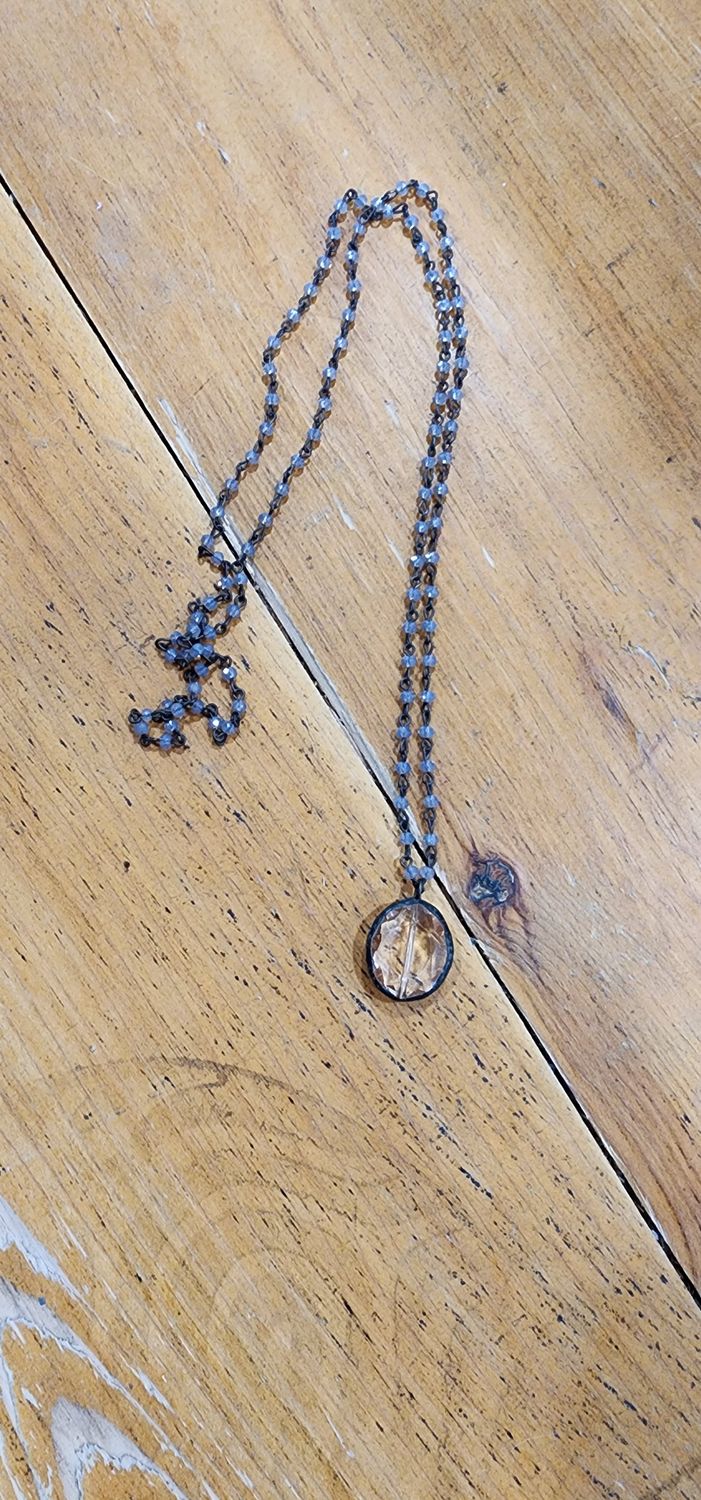 Melania Clara Crystal Beaded Necklace