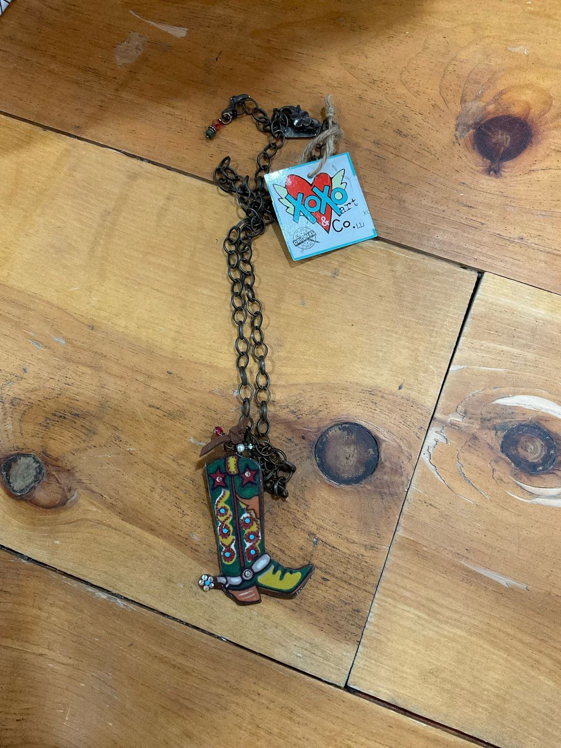 XOXO 1-011 Western Boot Necklace