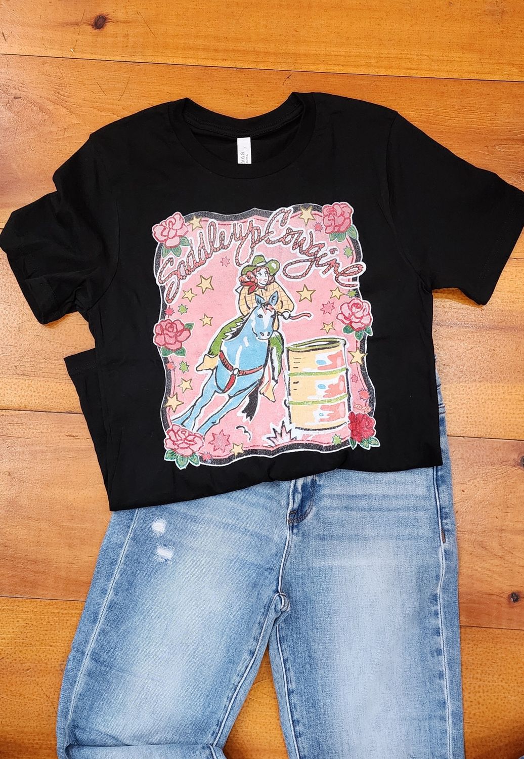 XOXO Saddle Up Barrel Racer SS Tee 