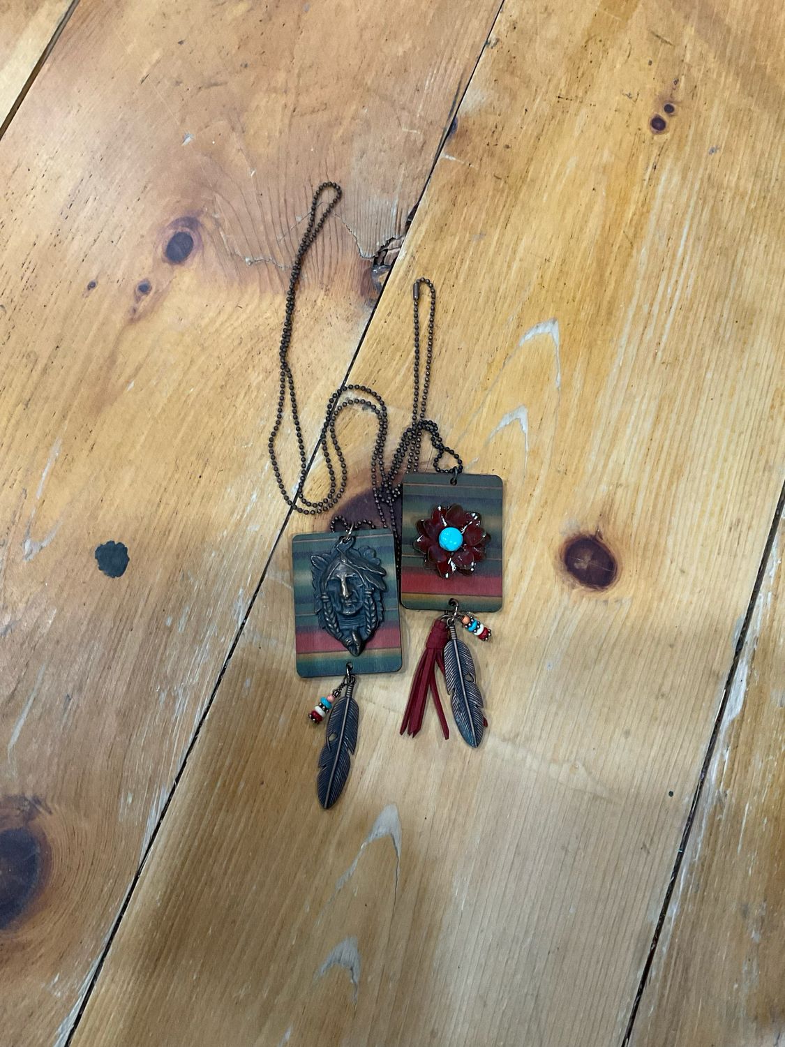 Sandra Ling Wooden Detail Beaded Necklace