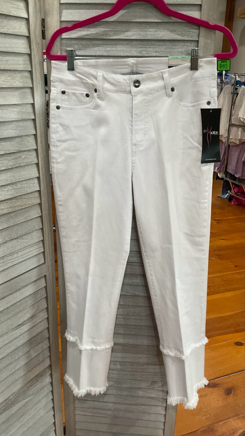 Slimsations M22704PM Crop Jean-White