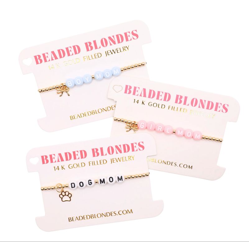 Beaded Blondes MOM Charm Bracelets