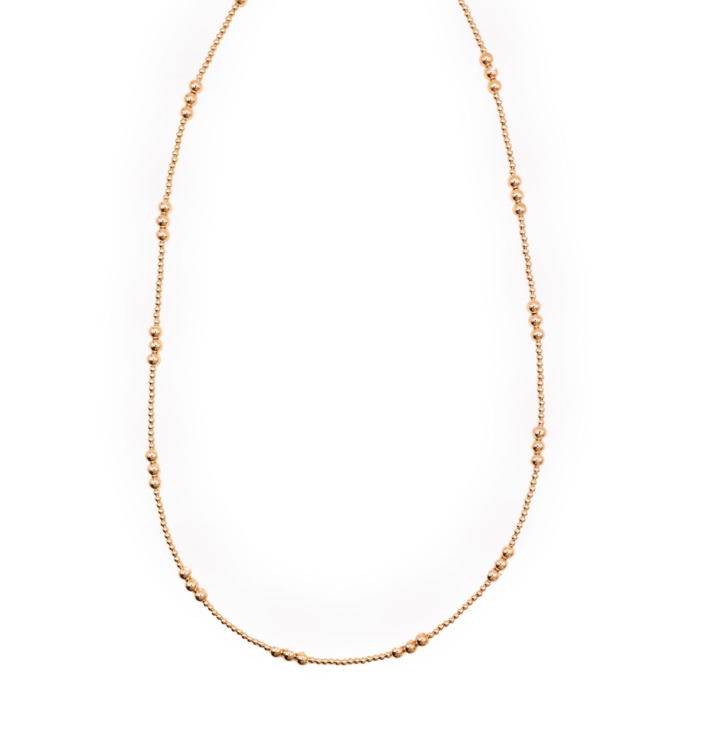 Beaded Blondes ILY Gold Beaded Necklace 16inch w/Clasp
