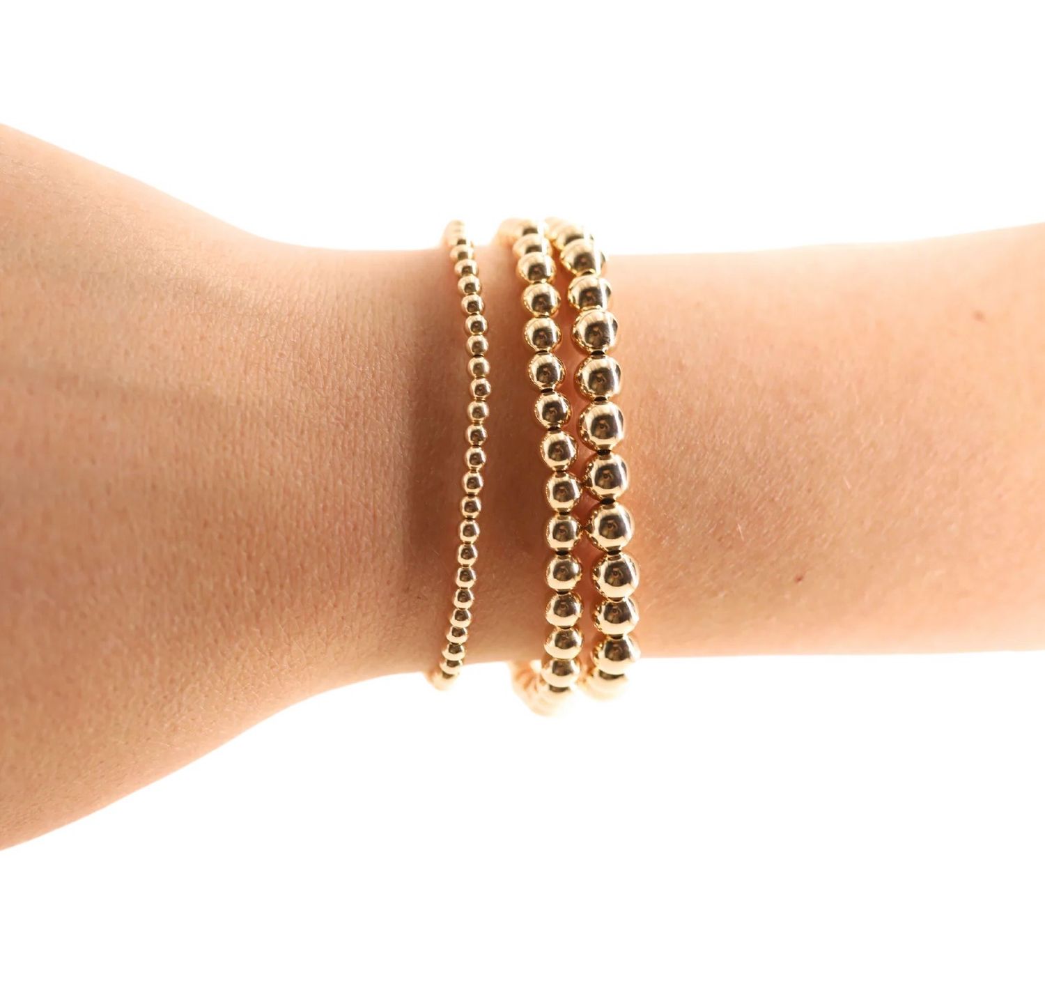 Beaded Blondes Gold Beaded Bracelet Extended 7.25