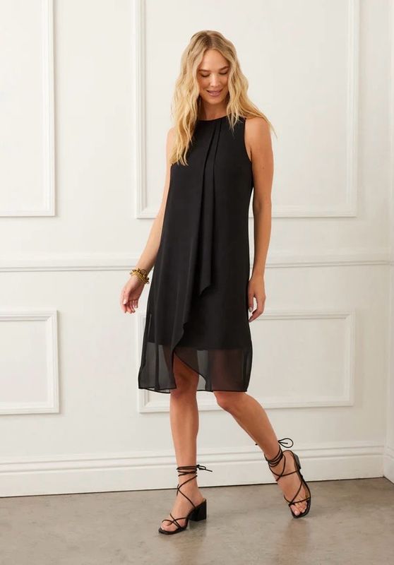Karen Kane 2L25700 Crossover Dress-Black