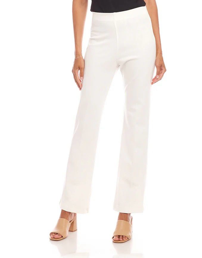 Karen Kane L09001 Bootcut Pants-OffWhite