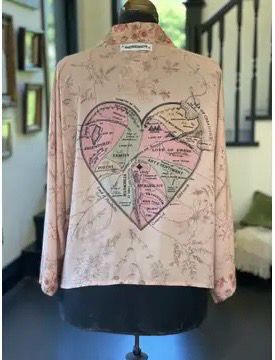 Market of Stars -Map of My Heart Pixie Crop Kimono