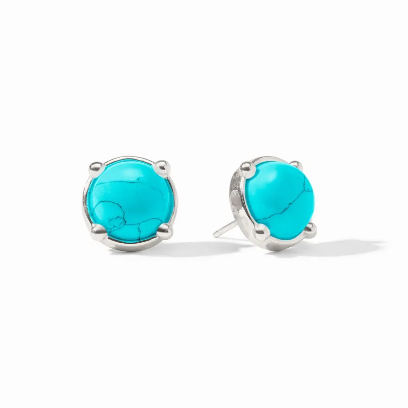 Julie Vos ER576STQ00 Honey Stud Silver&amp;Turquoise