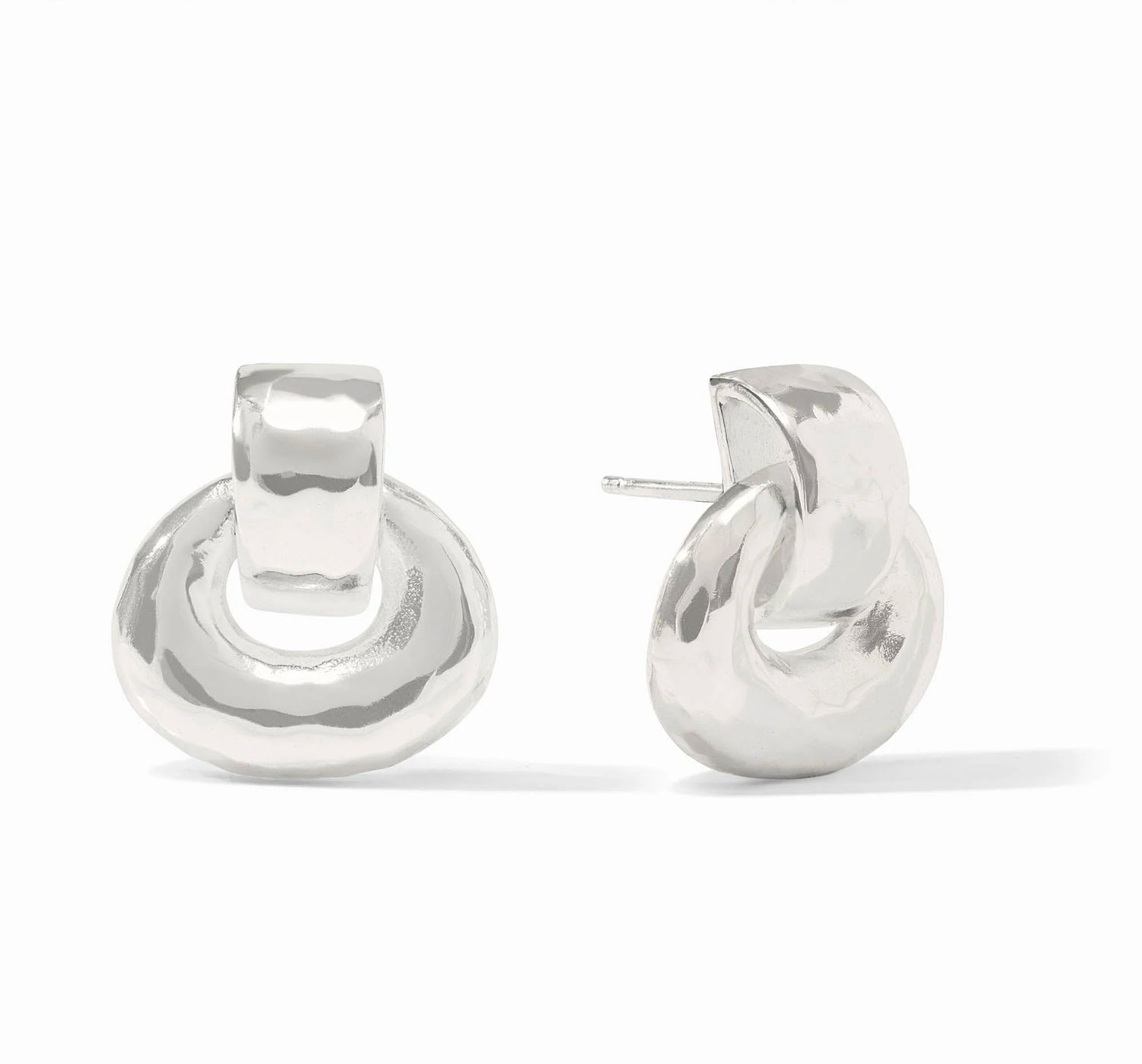 Julie Vos ER719S00 Avalon Demi Doorknocker Earring-Silver
