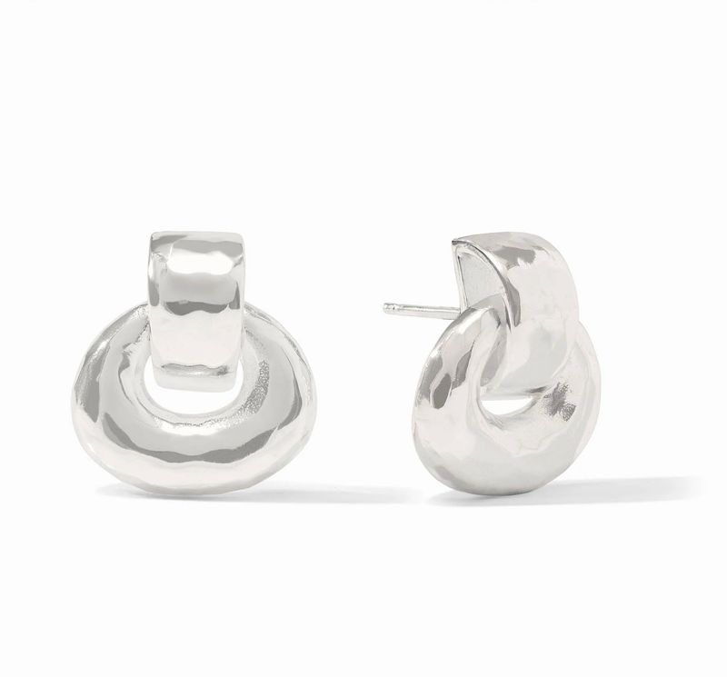 Julie Vos ER719S00 Avalon Demi Doorknocker Earring-Silver