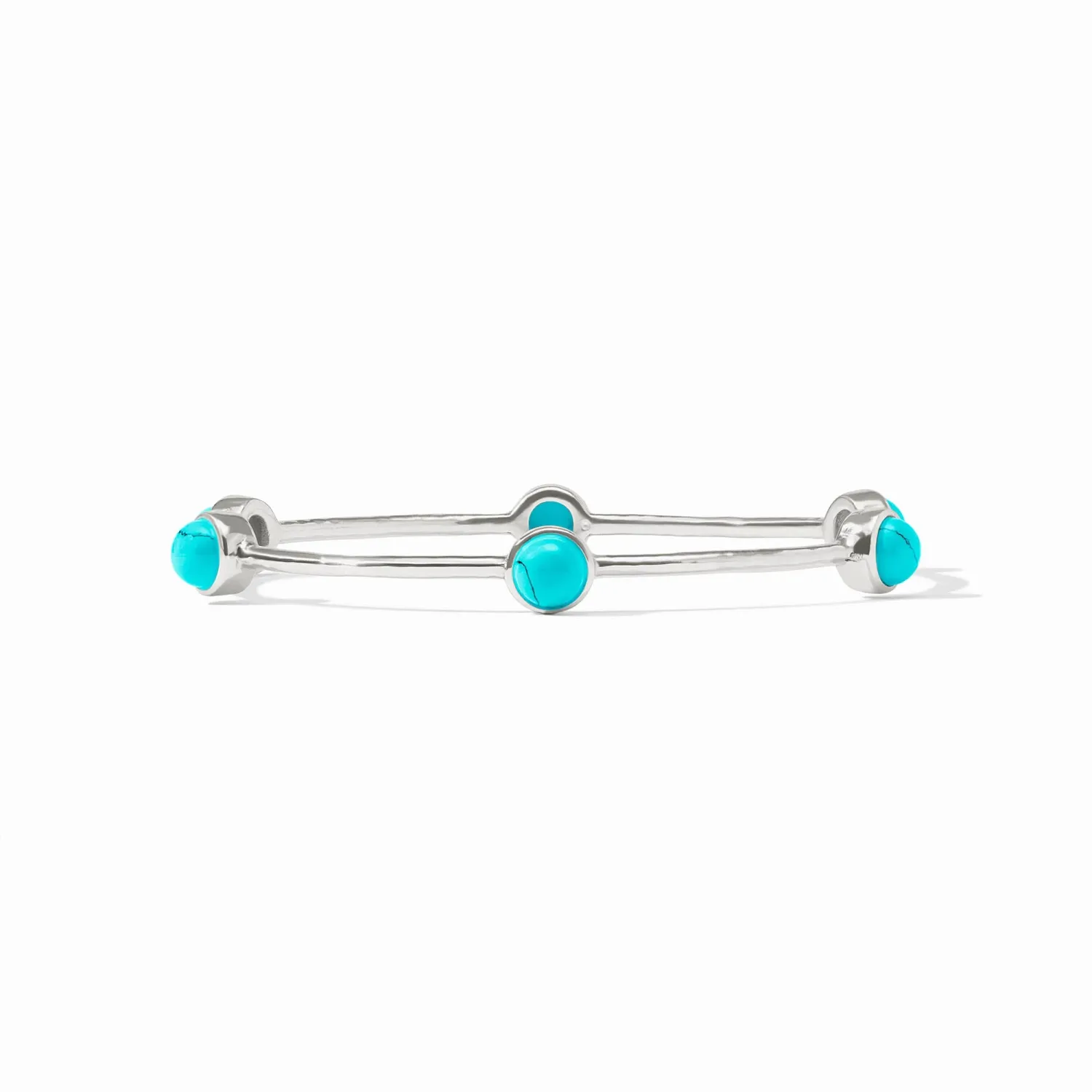 Julie Vos BG047STQ Milano Luxe Bangle-Silver&amp;Turq
