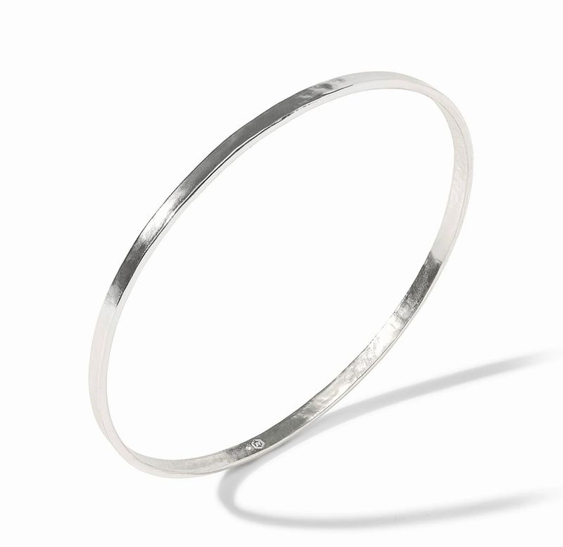 Julie Vos BG337S Crescent Bangle-Silver