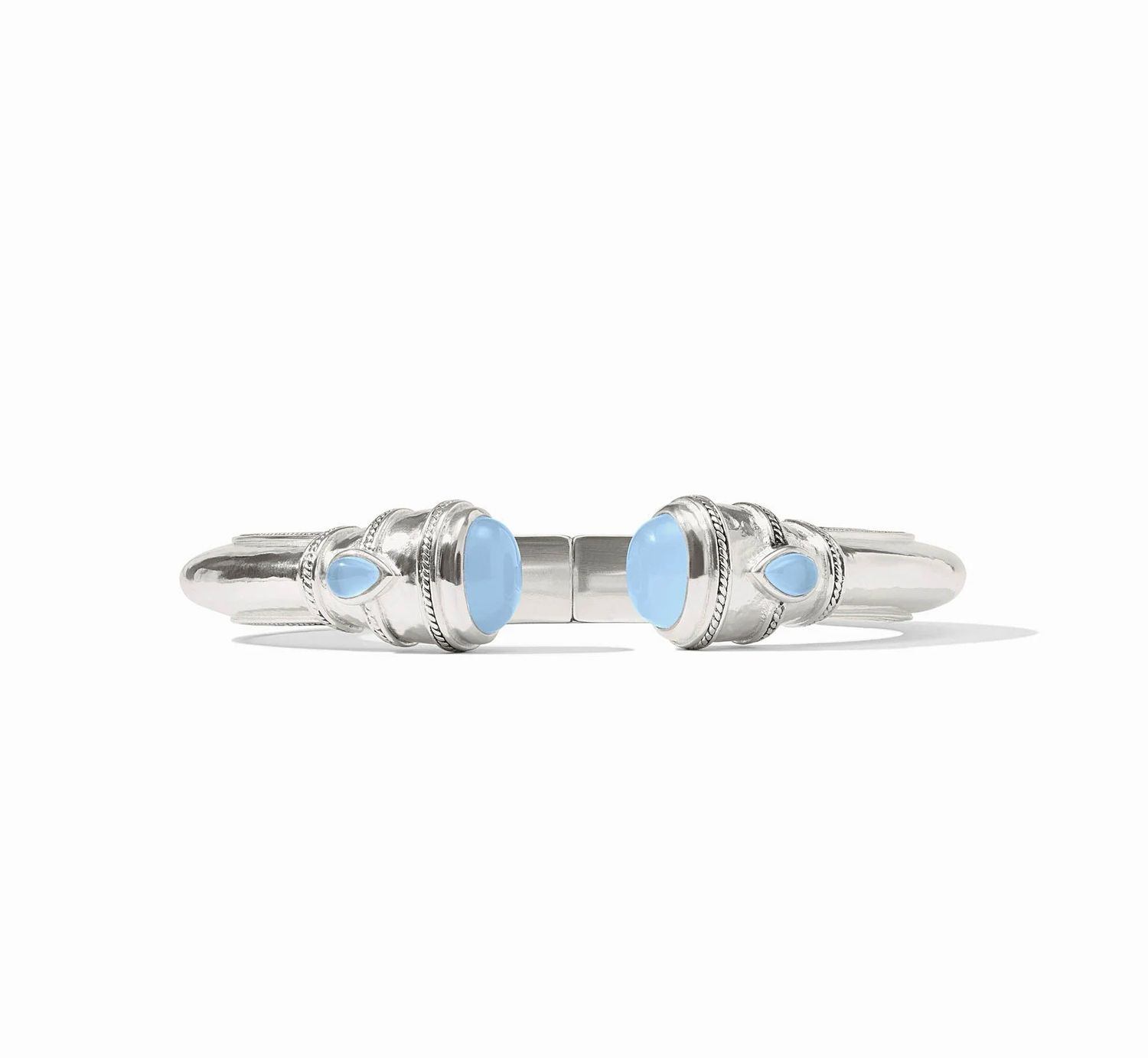 Julie Vos C091SCA00 Cannes Demi Cuff Silver/Chalcedony Blue O/S