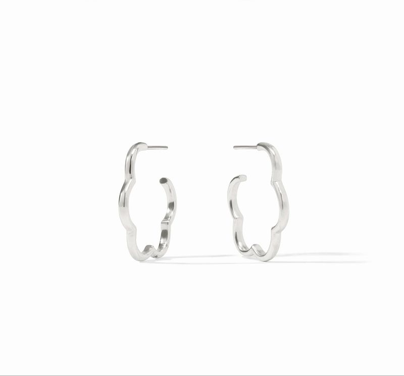 Julie Vos HP133S Gardenia Hoop-Silver