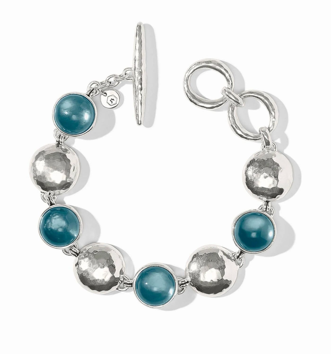 Julie Vos BL252SIPE00 Solara Stone Bracelet-Silver&amp;Iridescent Montana Blue O/S