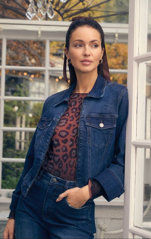 FDJ 3613603 Leopard Fade Mesh-LS Top