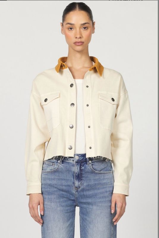 Dear John DFJ5010CSW Cropped Gina Jacket-Cashew