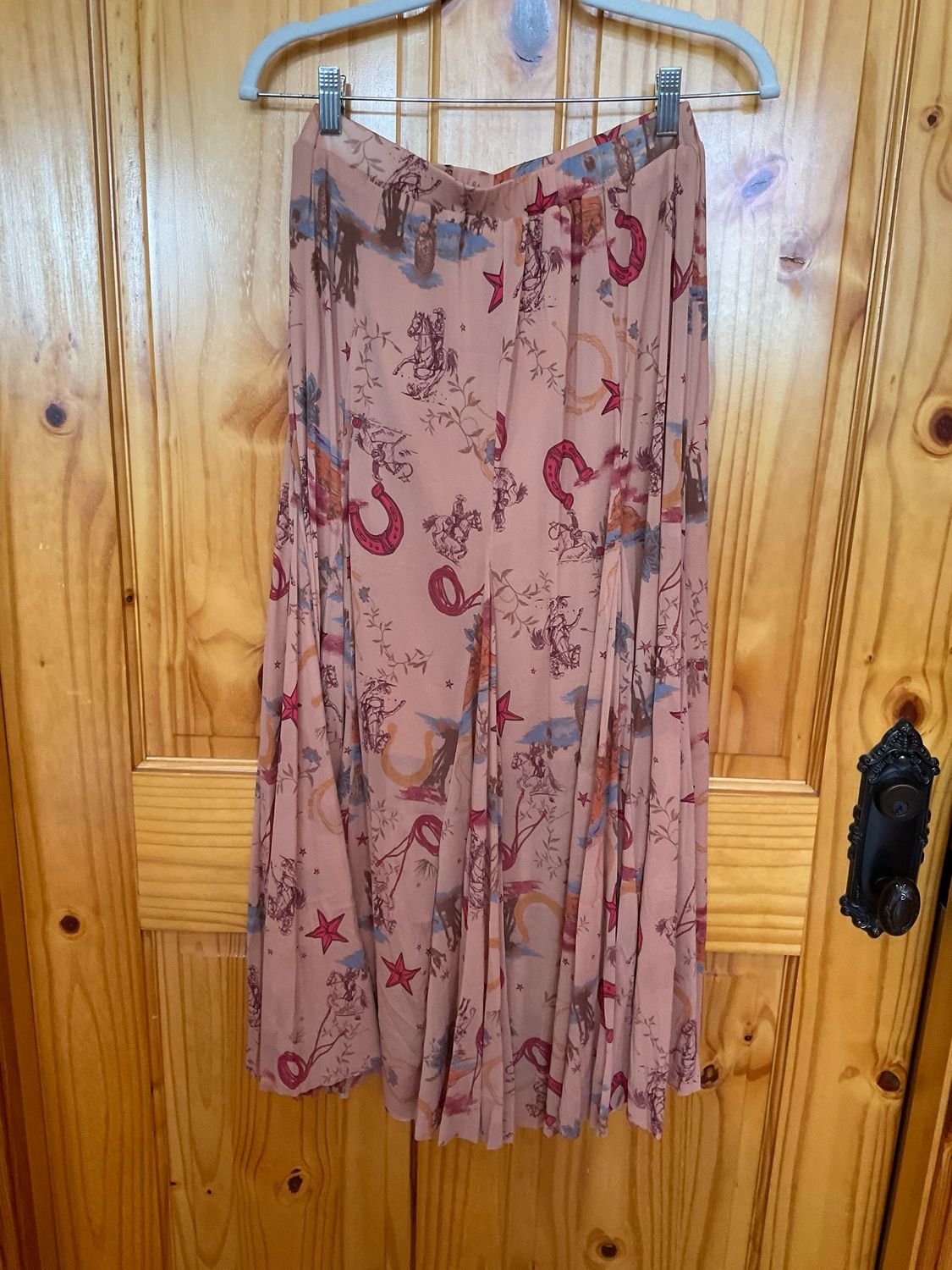 Easel EB56807 Western Mesh Swing Maxi Skirt