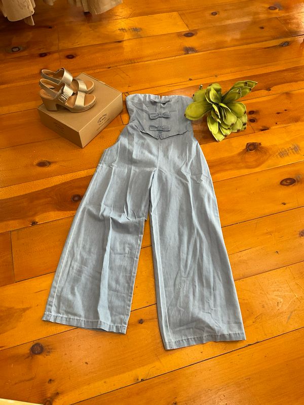 KLd. Signature KD52733 Strapless Denim Jumpsuit