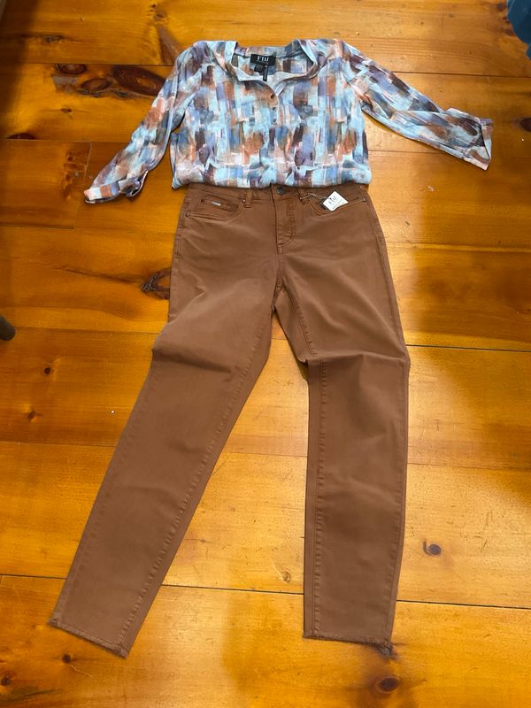 FDJ 2682511 Olivia Slim Ankle Frayed-Bronze