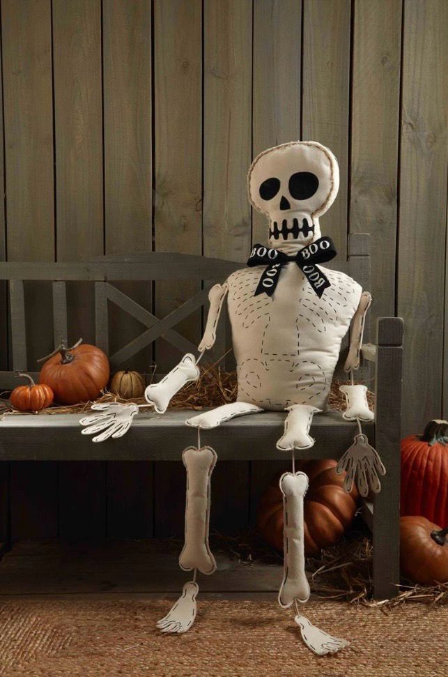 MudPie 40030138 Stuffed Skeleton Sitter