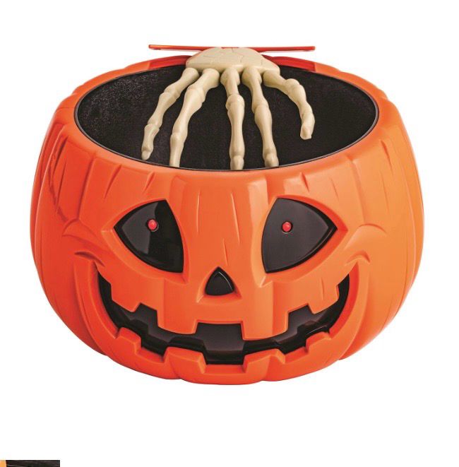 MudPie 46000409 Animated LED Jack-O-Lantern Candy Bowl