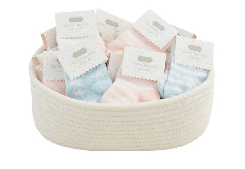 MudPie 11040207 Chenille Baby Socks