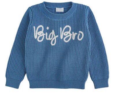 MudPie 15100291 Blue Big Bro Sweater