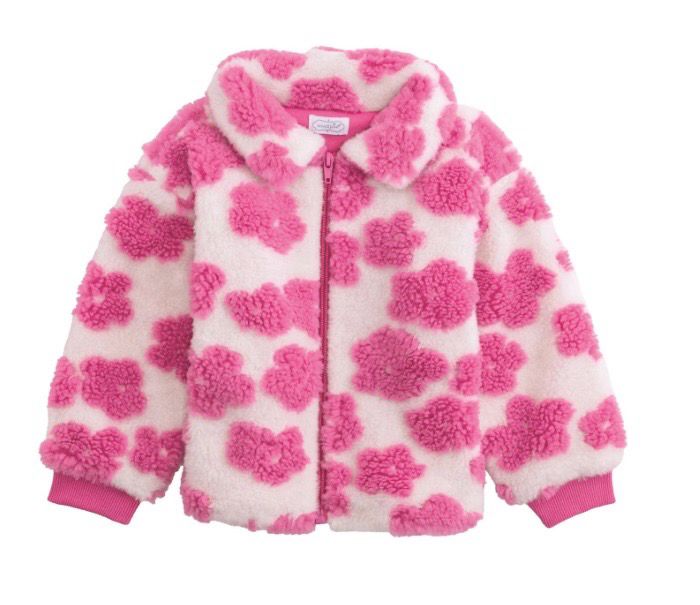MudPie 11080189 Flower Sherpa Jacket