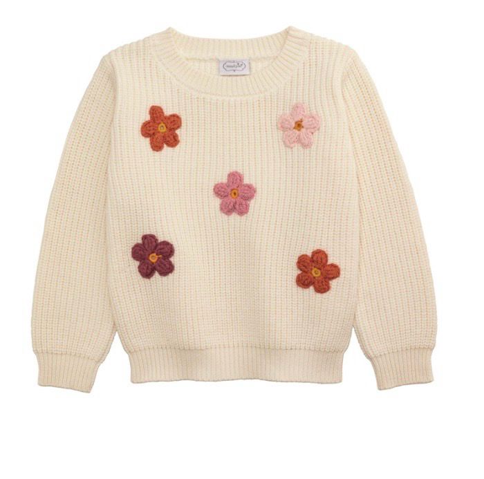 MudPie 10140041 Daisy Crew Neck Sweater