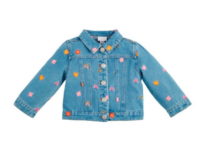 MudPie 11080183 Floral Embroidered Jacket