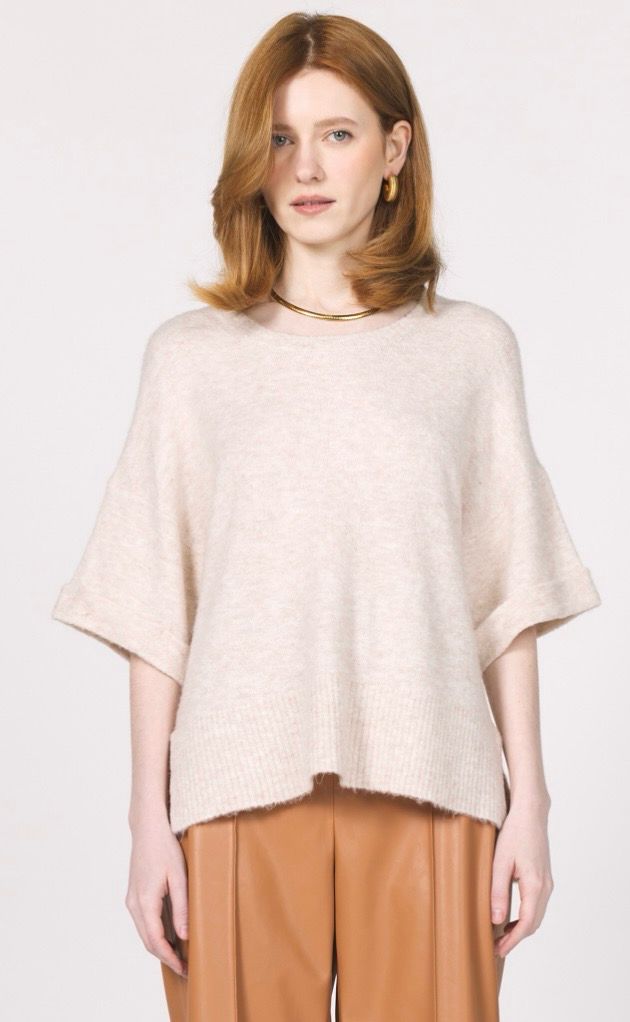 Another Love VCSW3307HOA Catrina SS Sweater-Oatmea